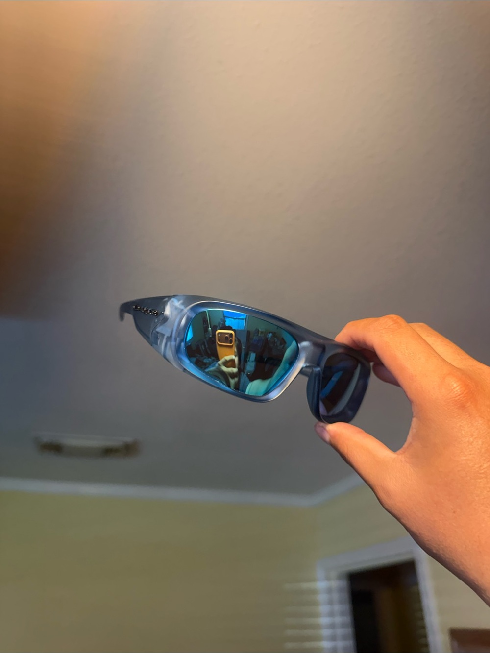 Blue Mirrored Sport Sunglasses Oakley Oakleys